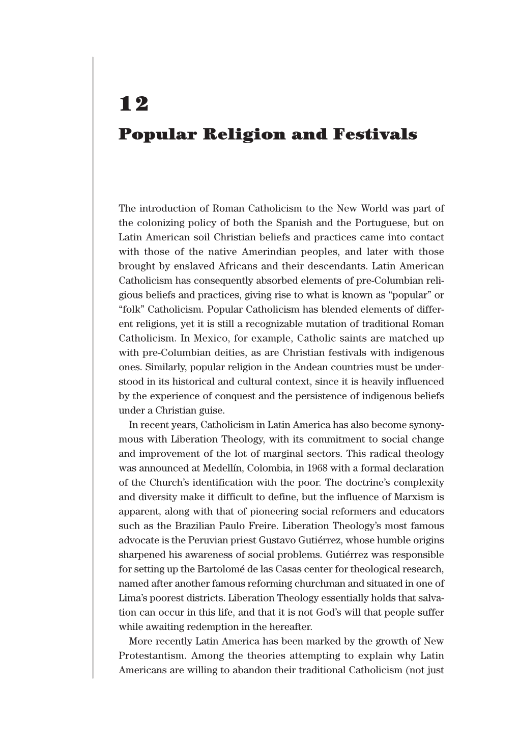 Popular Religion and Festivals
