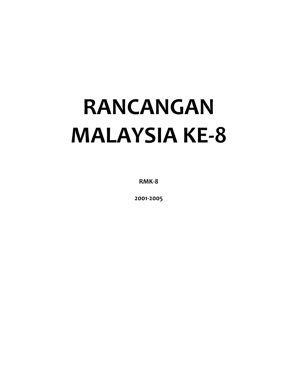 Rancangan Malaysia Ke-8