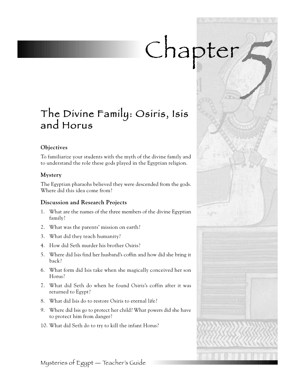 Chapter5 the Divine Family: Osiris, Isis and Horus