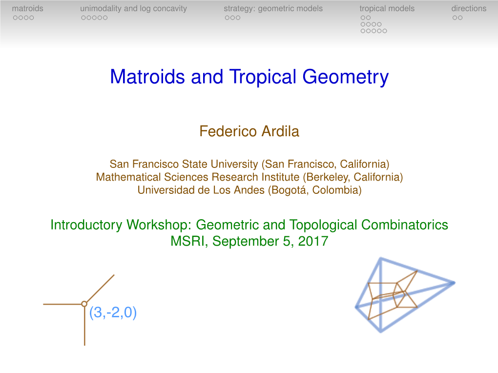 Matroids and Tropical Geometry