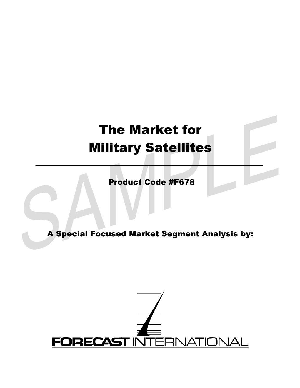 The Market for Military Satellites