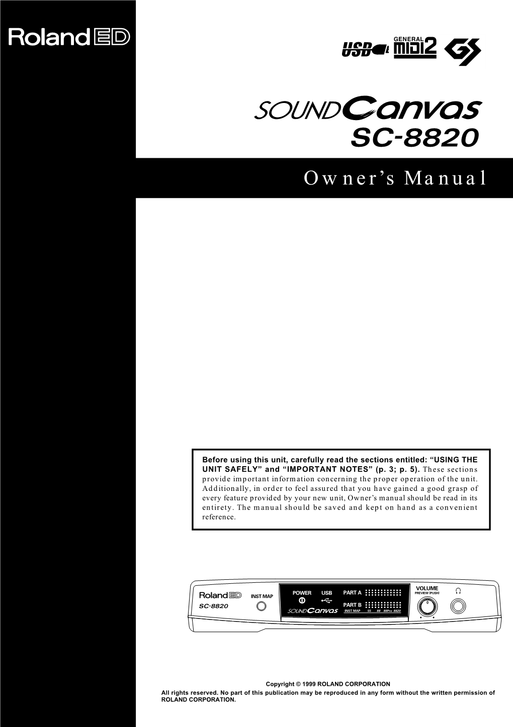 SC-8820 Owner's Manual