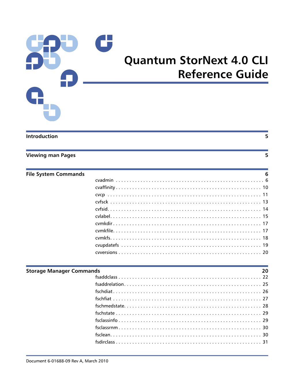 Stornext 4.0 CLI Reference Guide