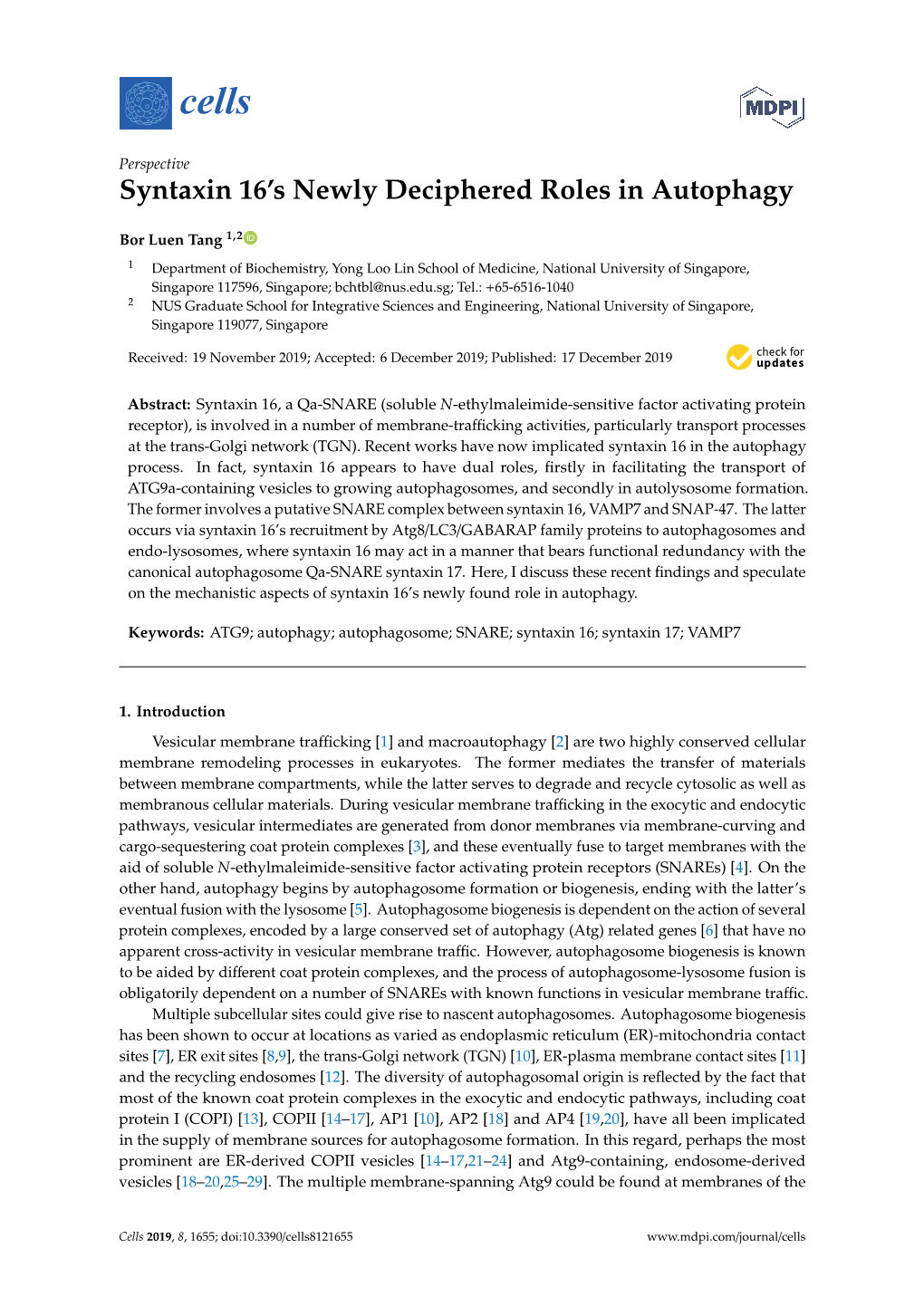 Syntaxin 16'S Newly Deciphered Roles in Autophagy