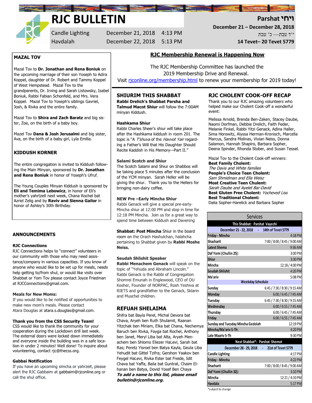 Rjc Bulletin