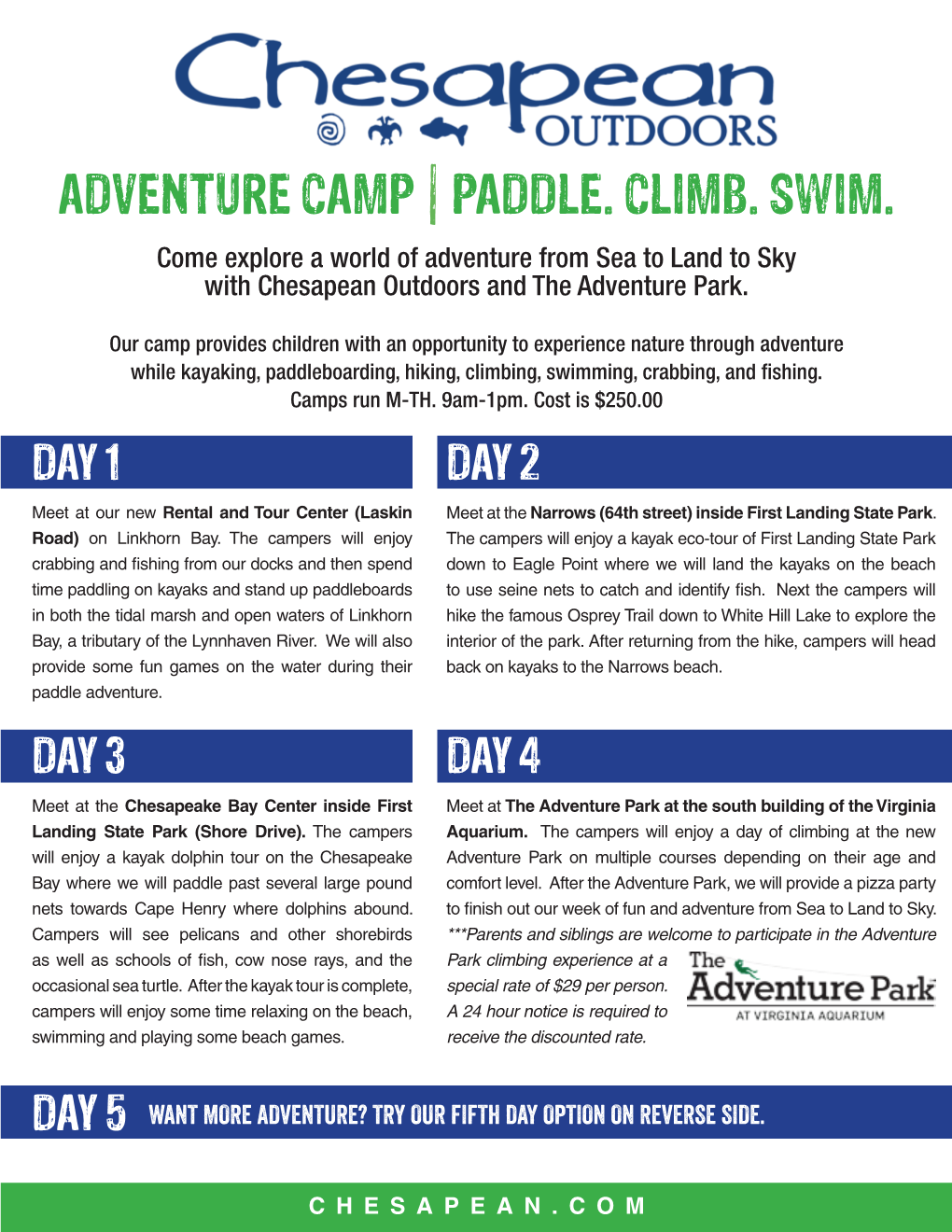 Adventure Camp |Paddle. Climb. Swim