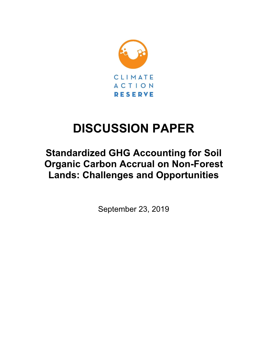 Soil Organic Carbon Scoping Paper