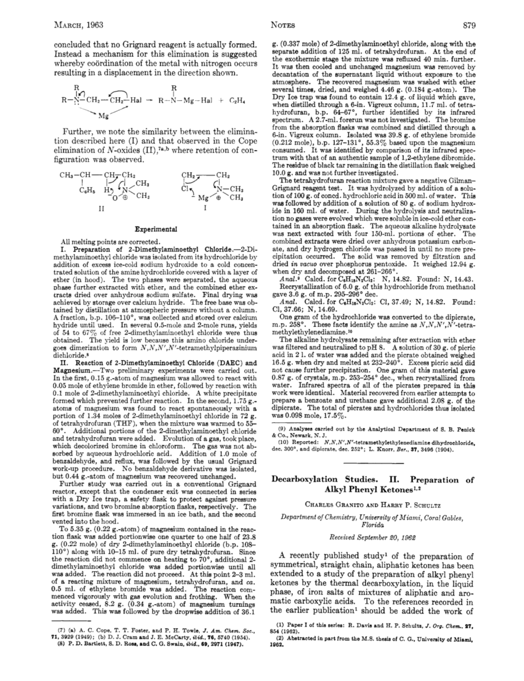 NOTES 14 Decarboxylation Studies. 11. Preparation of Alkyl Phenyl