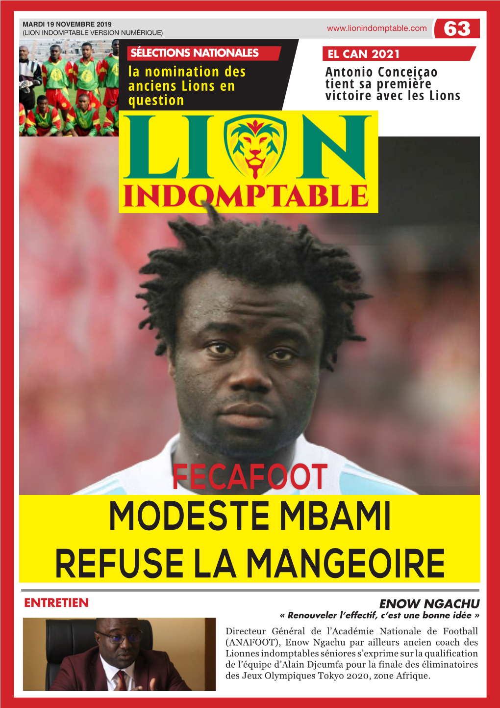 Modeste Mbami Refuse La Mangeoire