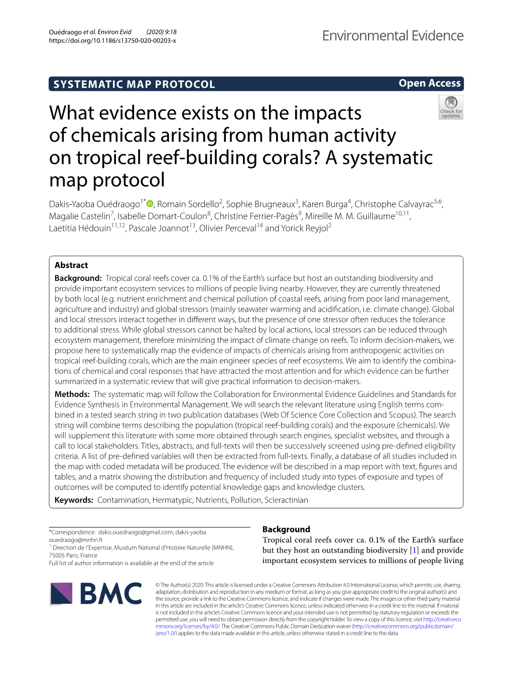 What Evidence Exists on the Impacts of Chemicals Arising from Human Activity on Tropical Reef-Building Corals?