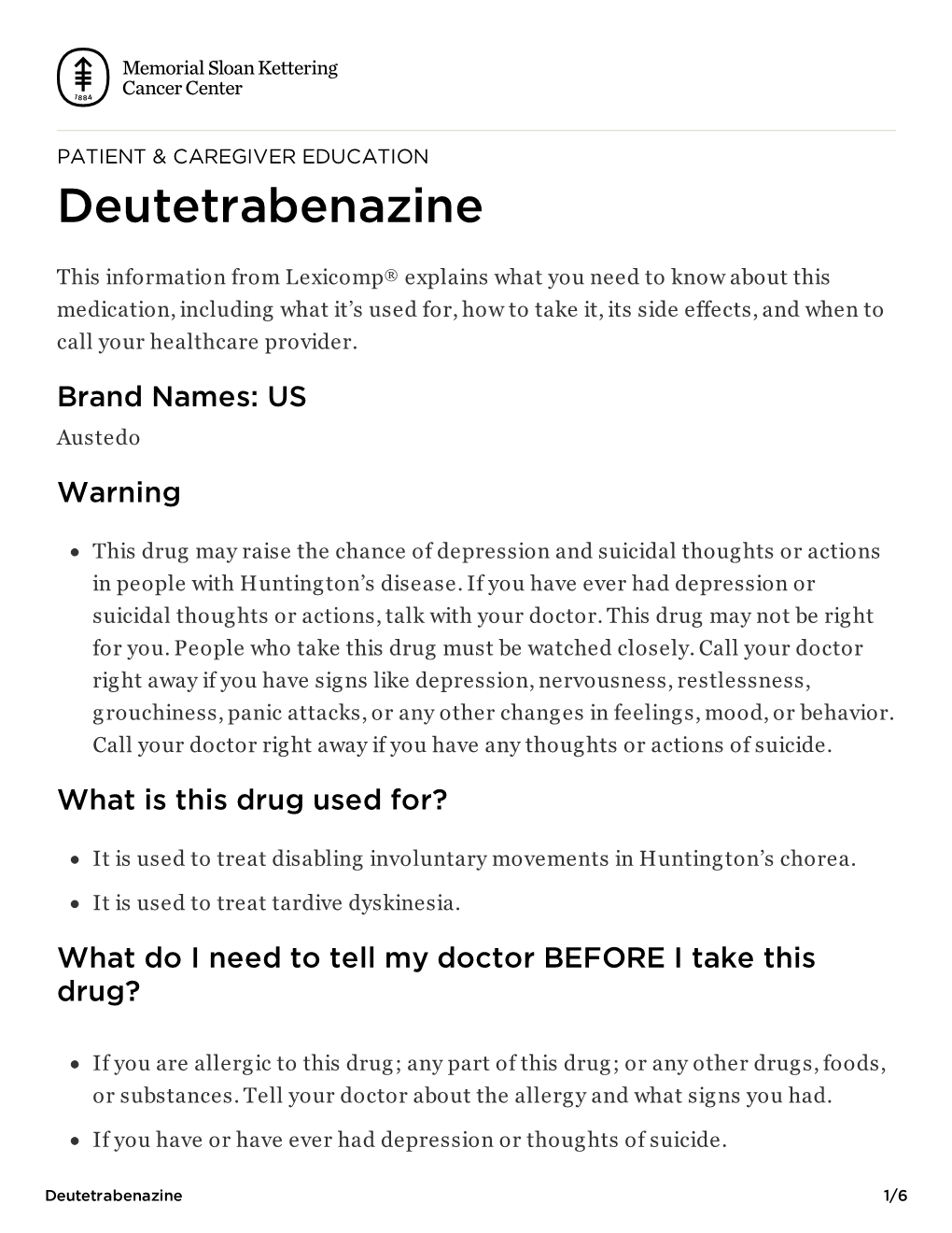 Deutetrabenazine