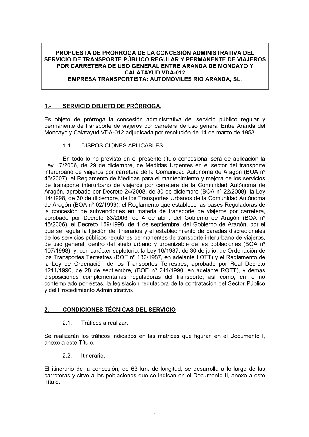 Calatayud Vda-012 Empresa Transportista: Automóviles Rio Aranda, Sl