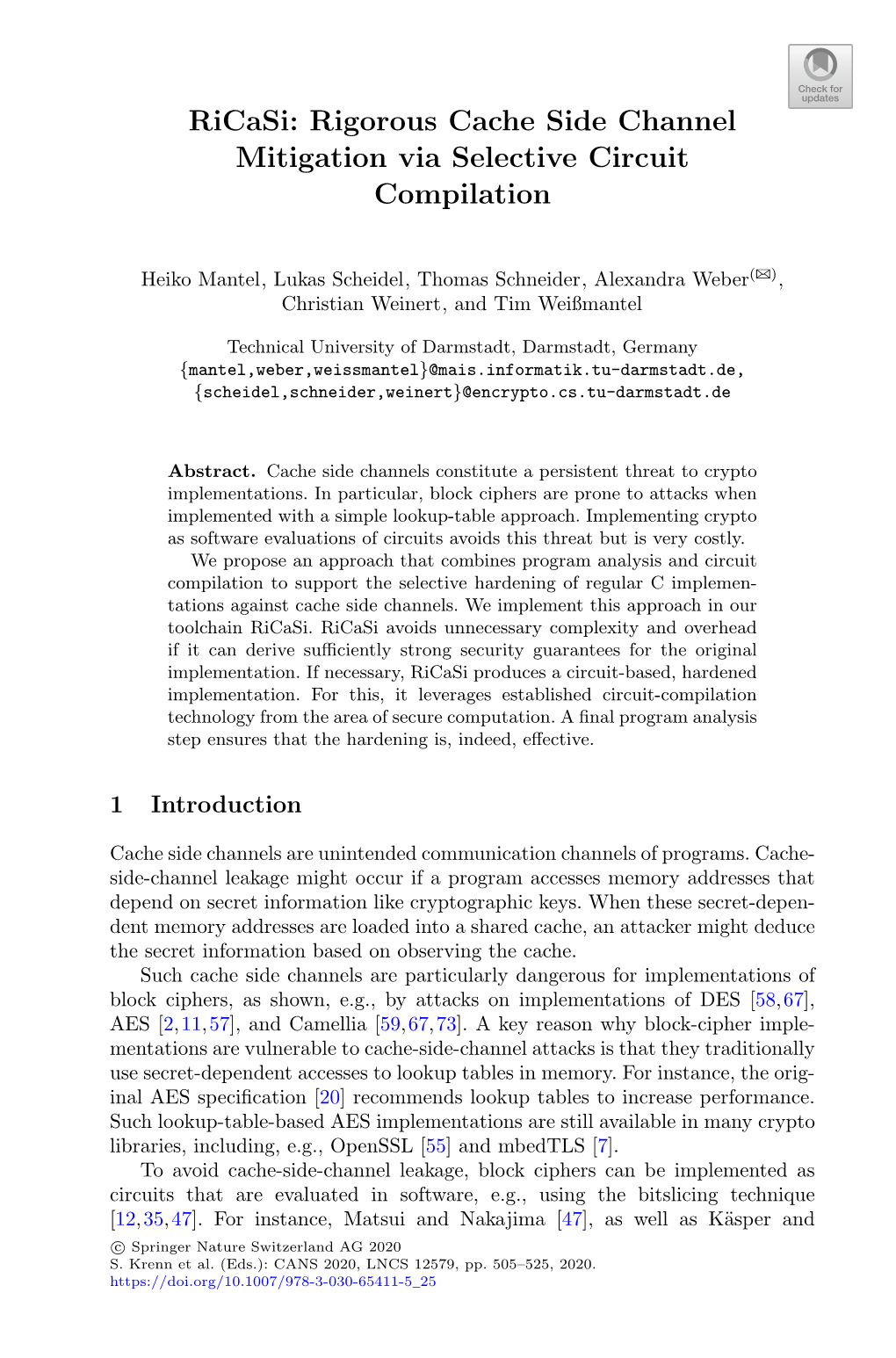 Rigorous Cache Side Channel Mitigation Via Selective Circuit Compilation