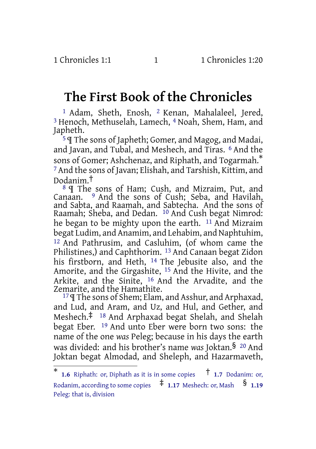 Eng-Kjv 1CH.Pdf 1 Chronicles