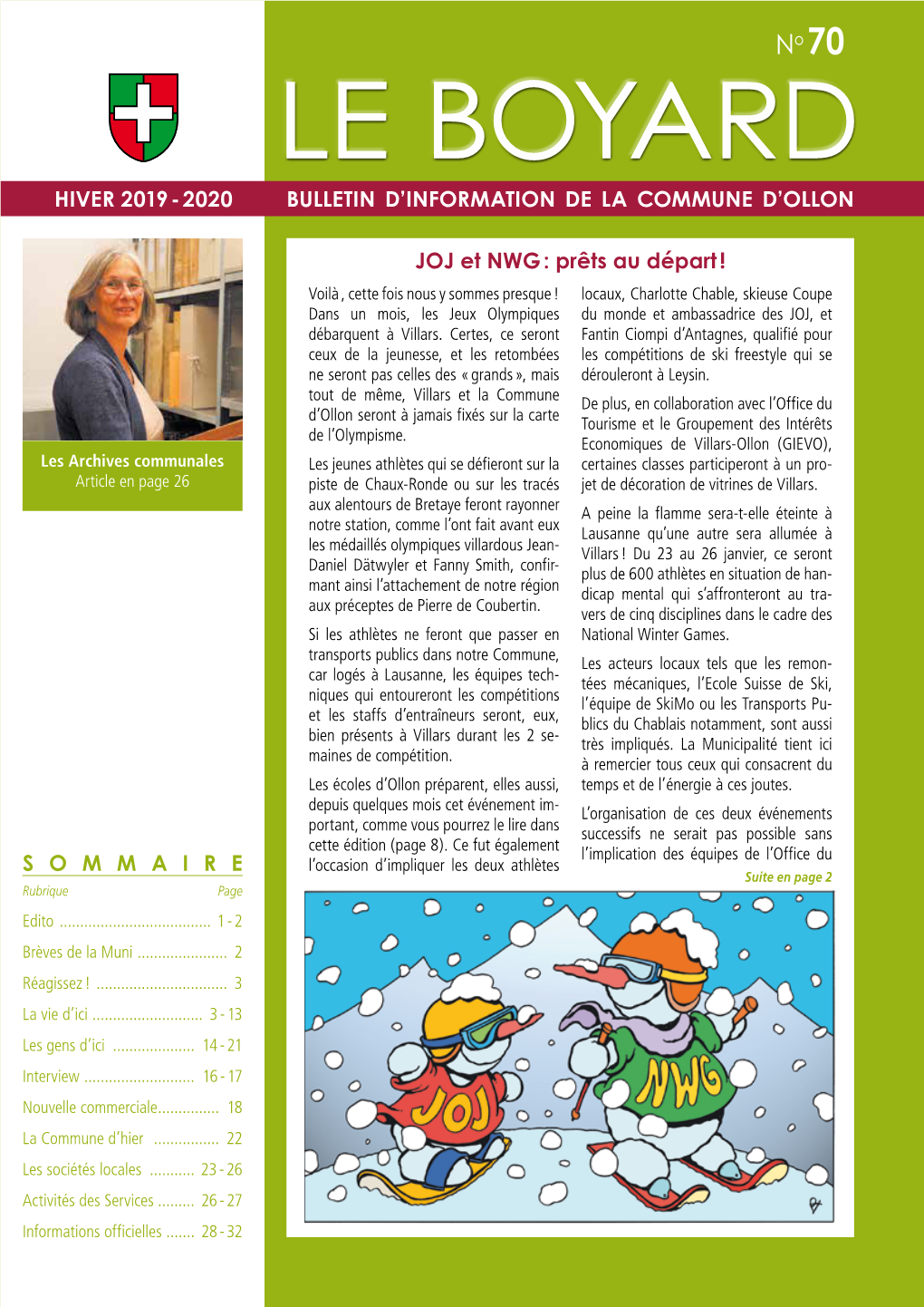 Hiver 2019 - 2020 Bulletin D’Information De La Commune D’Ollon