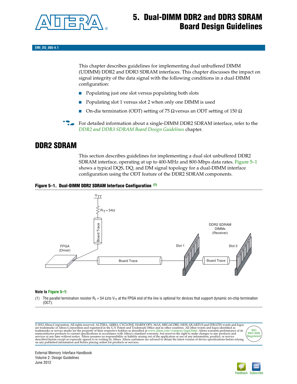 Dual-DIMM DDR2 and DDR3 SDRAM Board Design Guidelines, External