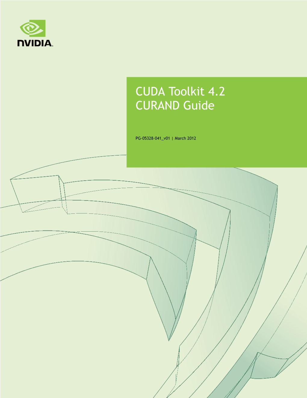 CUDA Toolkit 4.2 CURAND Guide