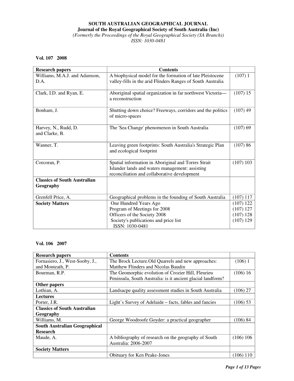 South Australian Geographical Journal