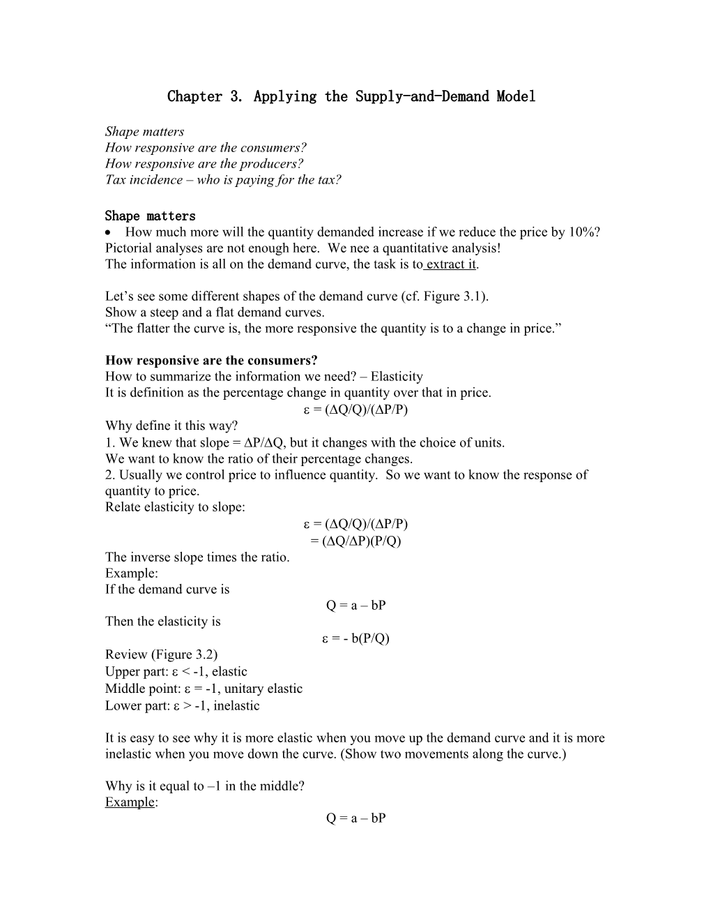 Chapter 3. Applying the Supply-And-Demand Model