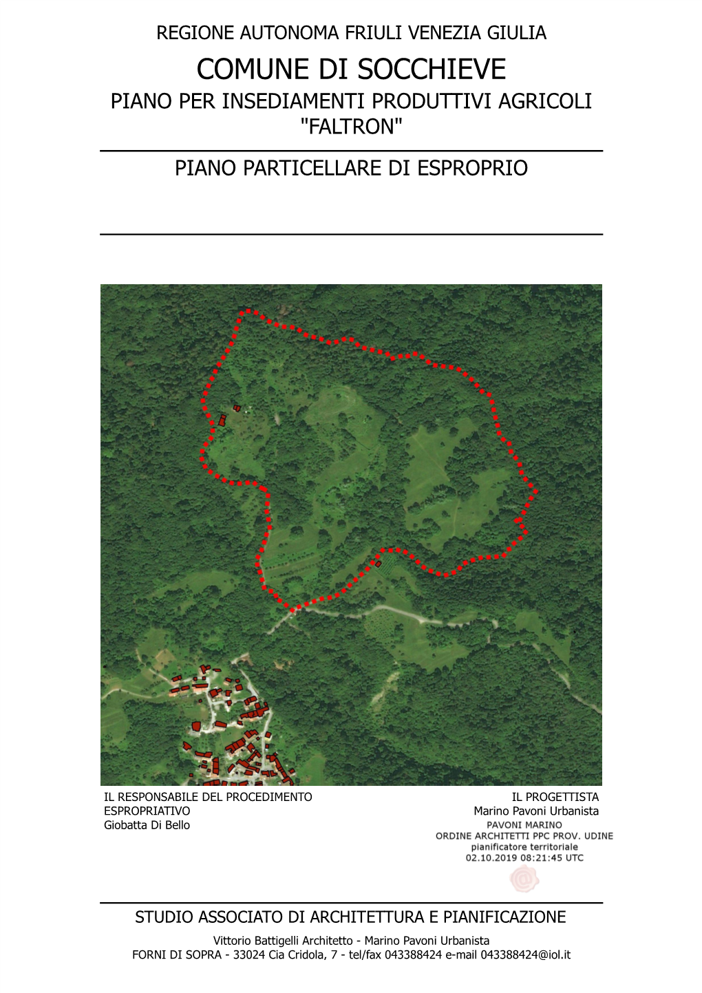 Comune Di Socchieve Piano Per Insediamenti Produttivi Agricoli "Faltron" Piano Particellare Di Esproprio