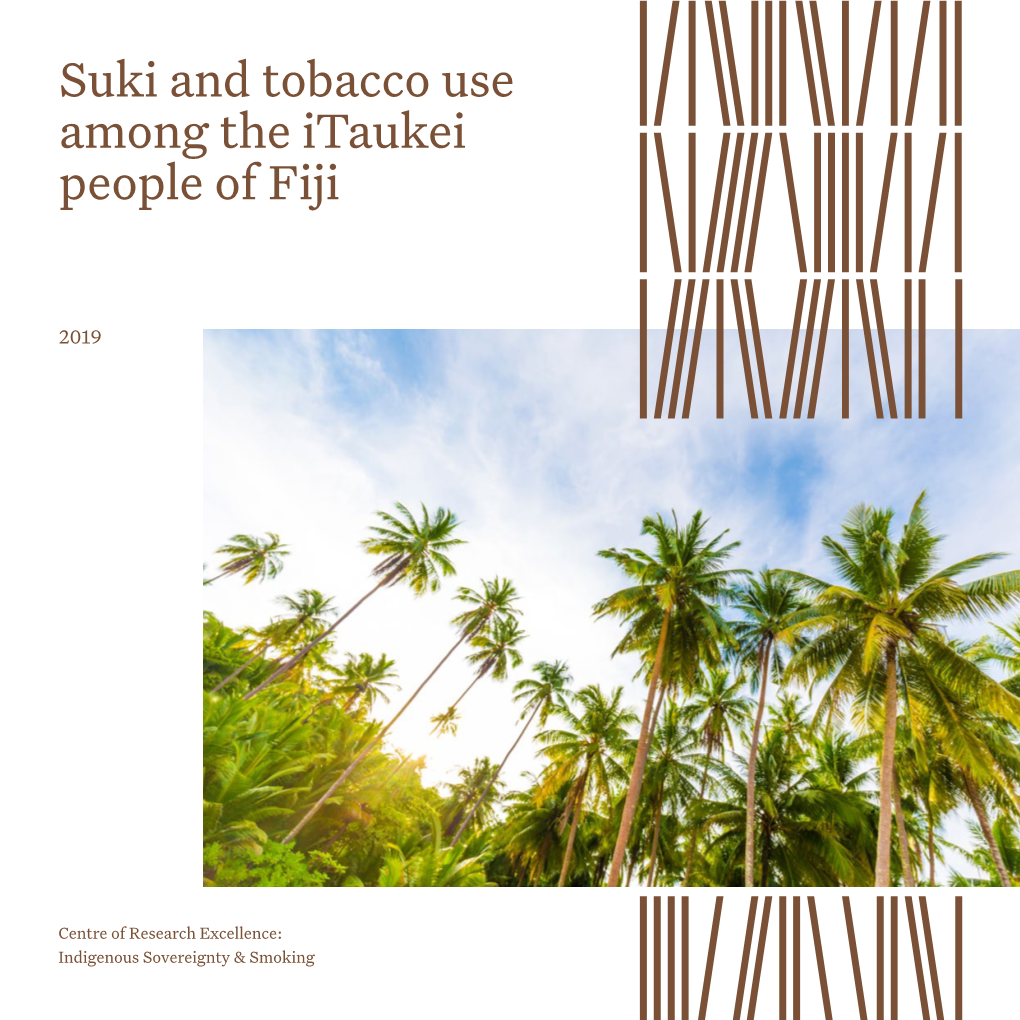 Suki and Tobacco Use Among the Itaukei People of Fiji