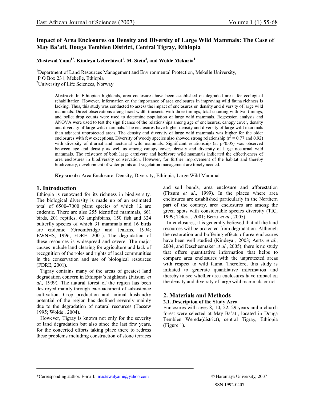 55-68 Impact of Area Enclosures on Density