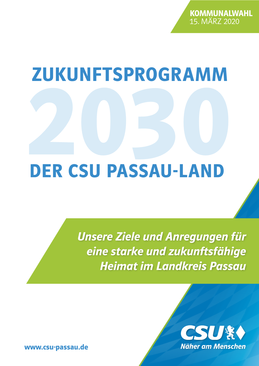 Zukunftsprogramm Der Csu Passau-Land