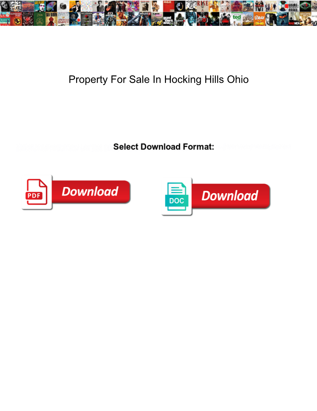 Property for Sale in Hocking Hills Ohio