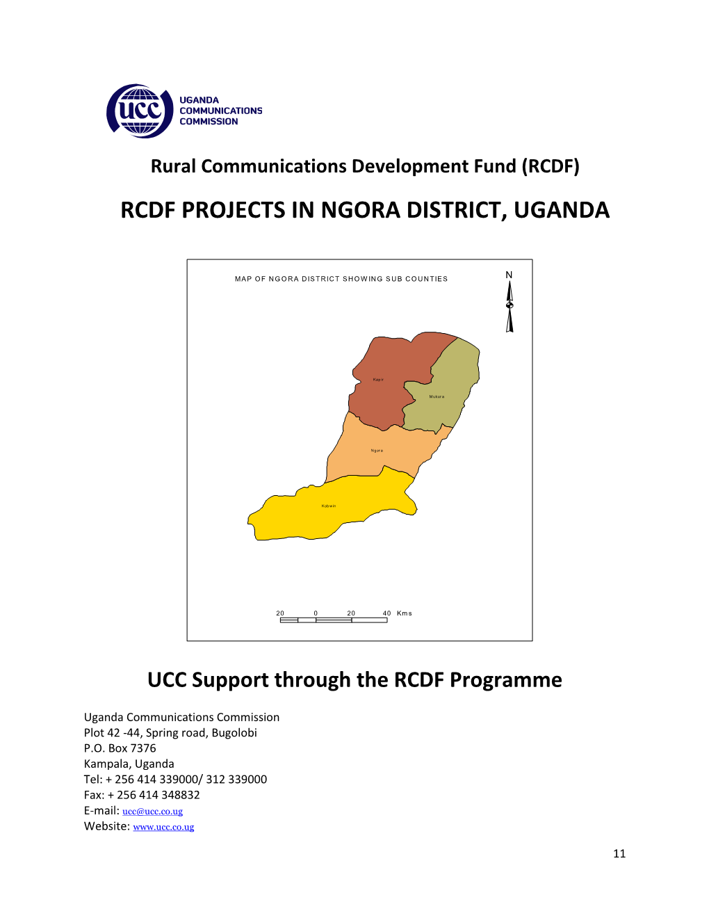 Rcdf Projects in Ngora District, Uganda