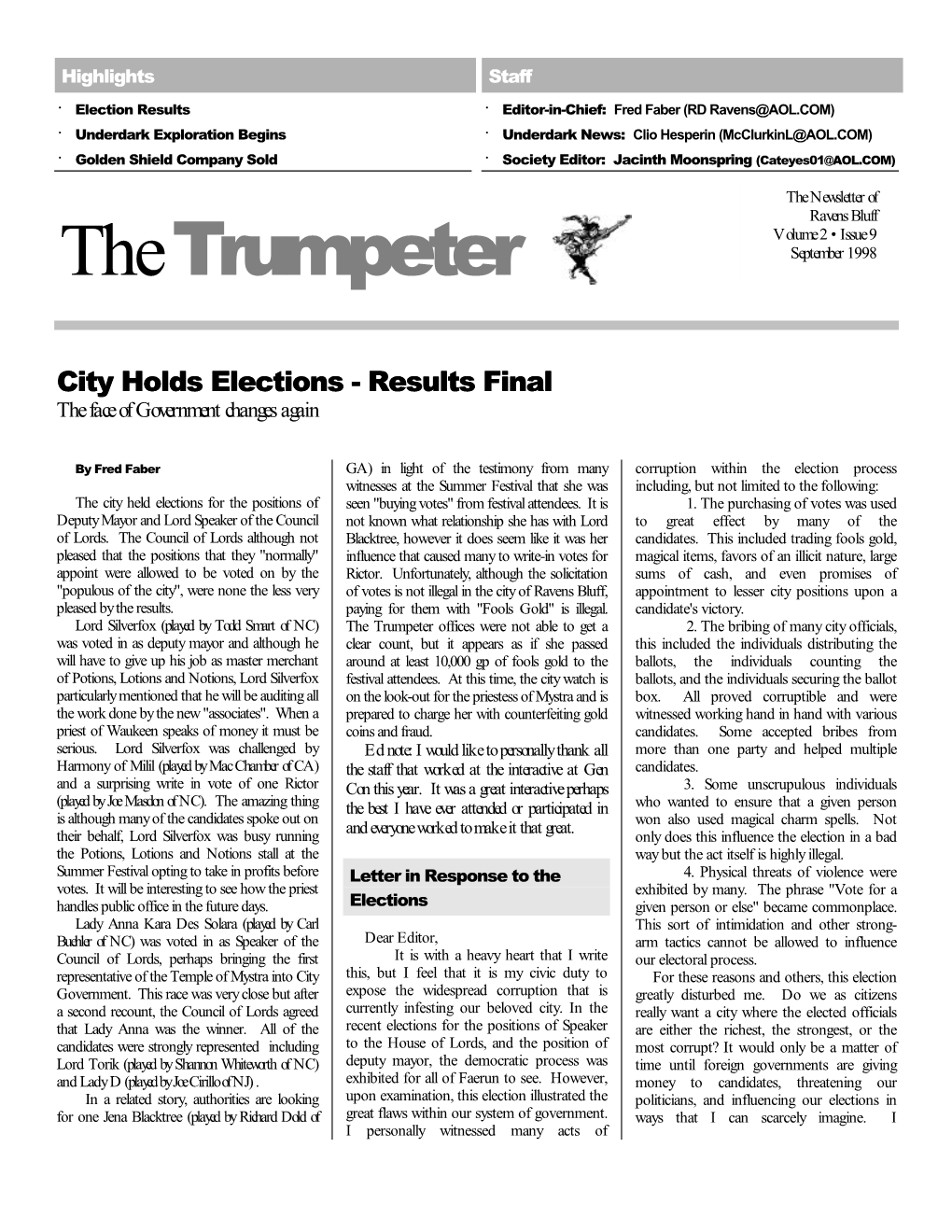 The Trumpeter September 1998