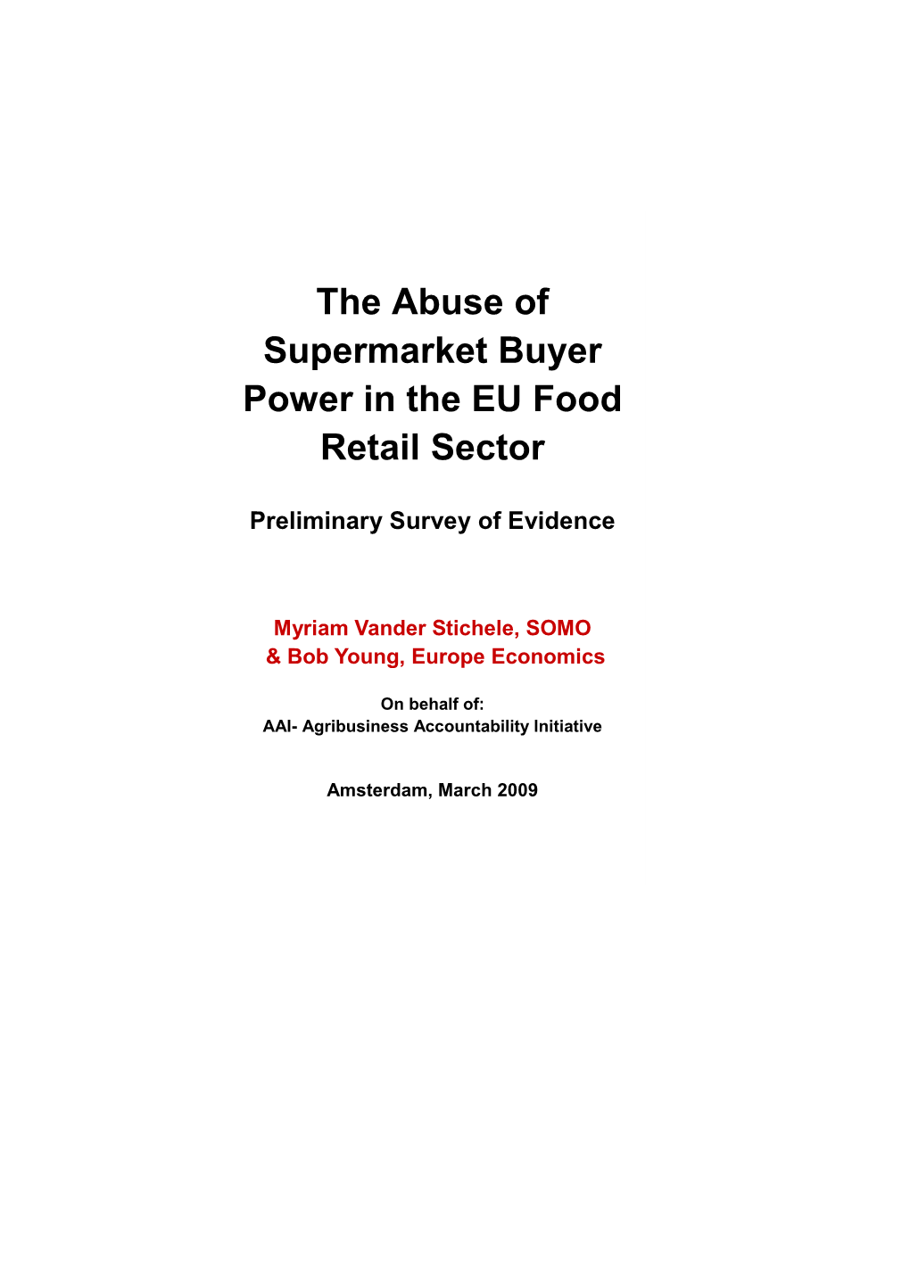 The Abuse of Supermarket Buyers