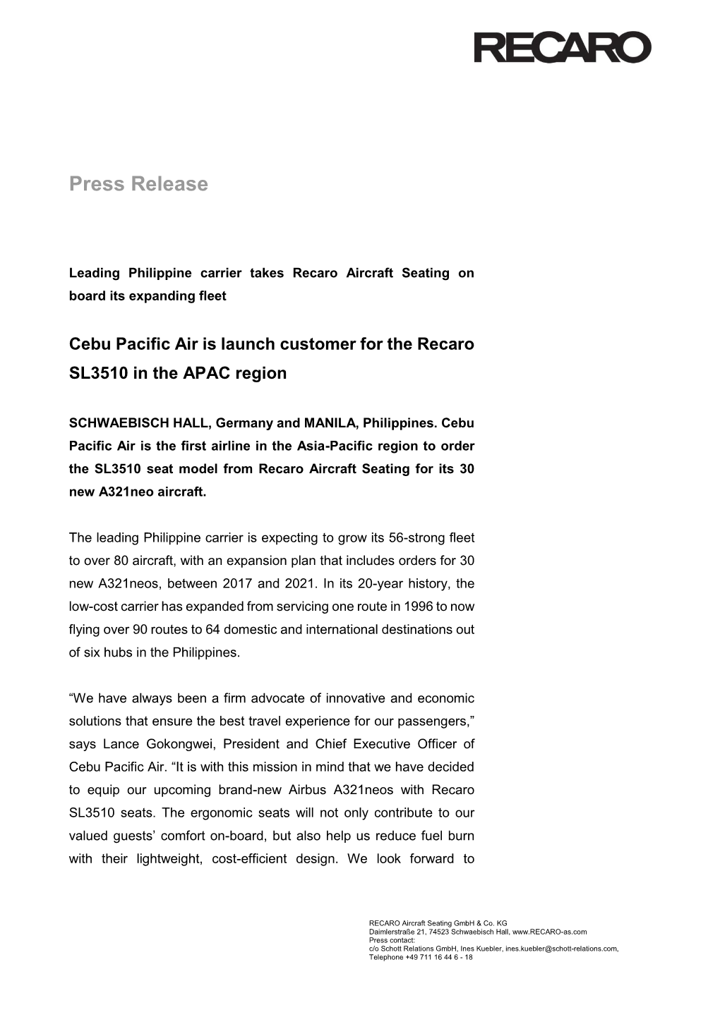 Press Release