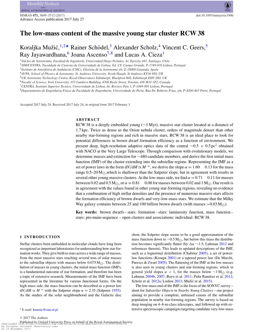 The Low-Mass Content of the Massive Young Star Cluster RCW&Thinsp