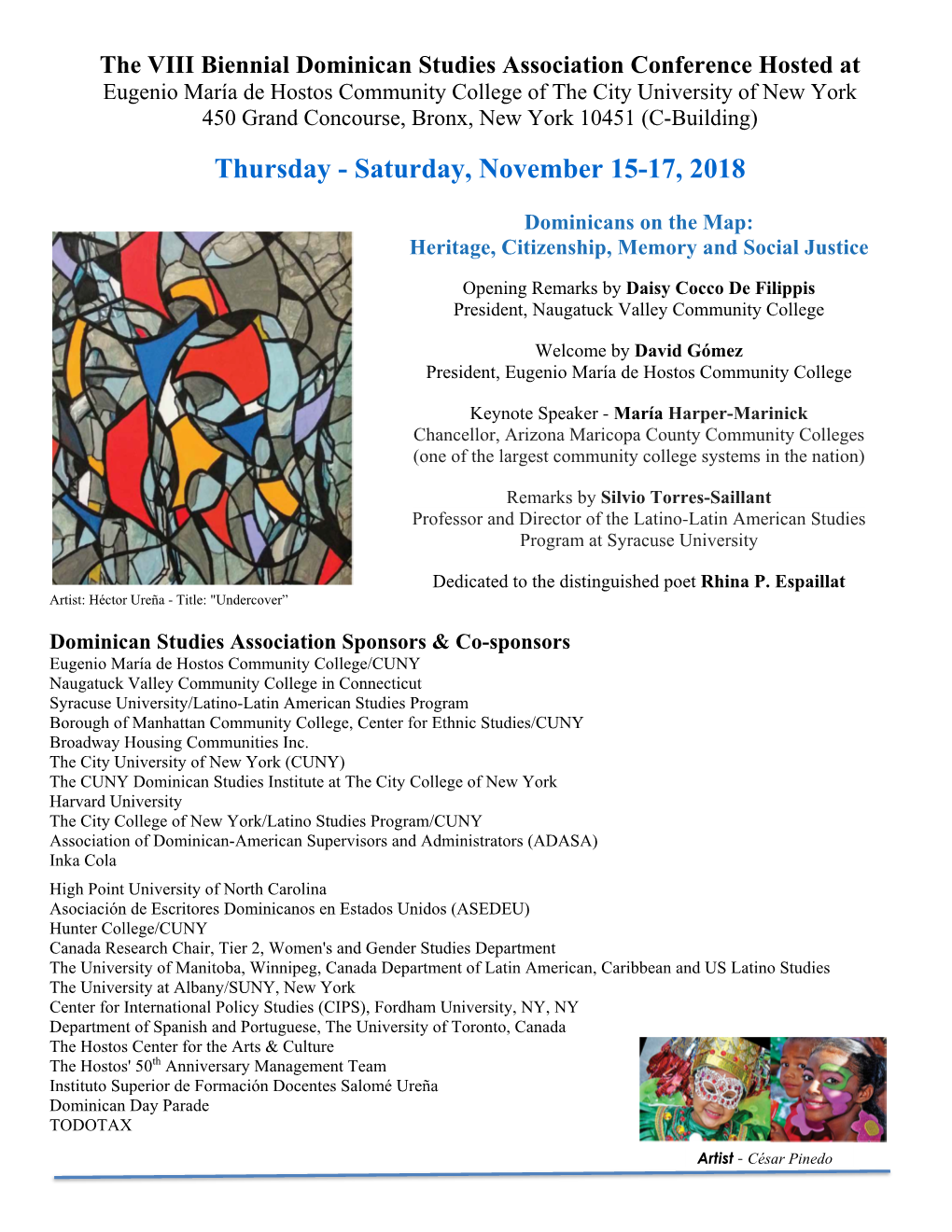 VIII Biennial Dominican Studies Association Conference