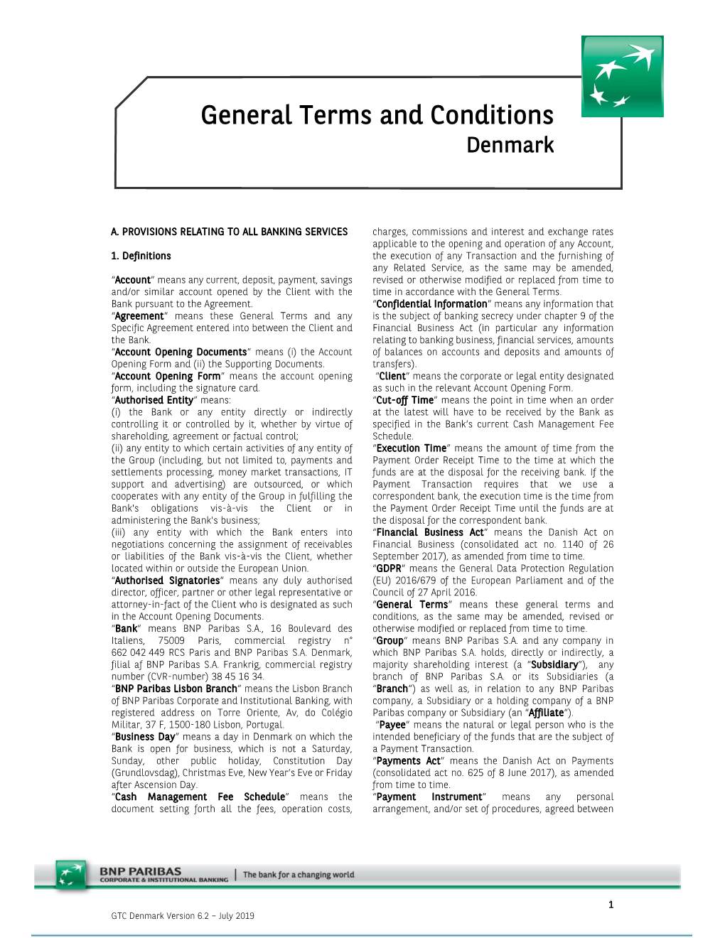 General Terms and Conditions