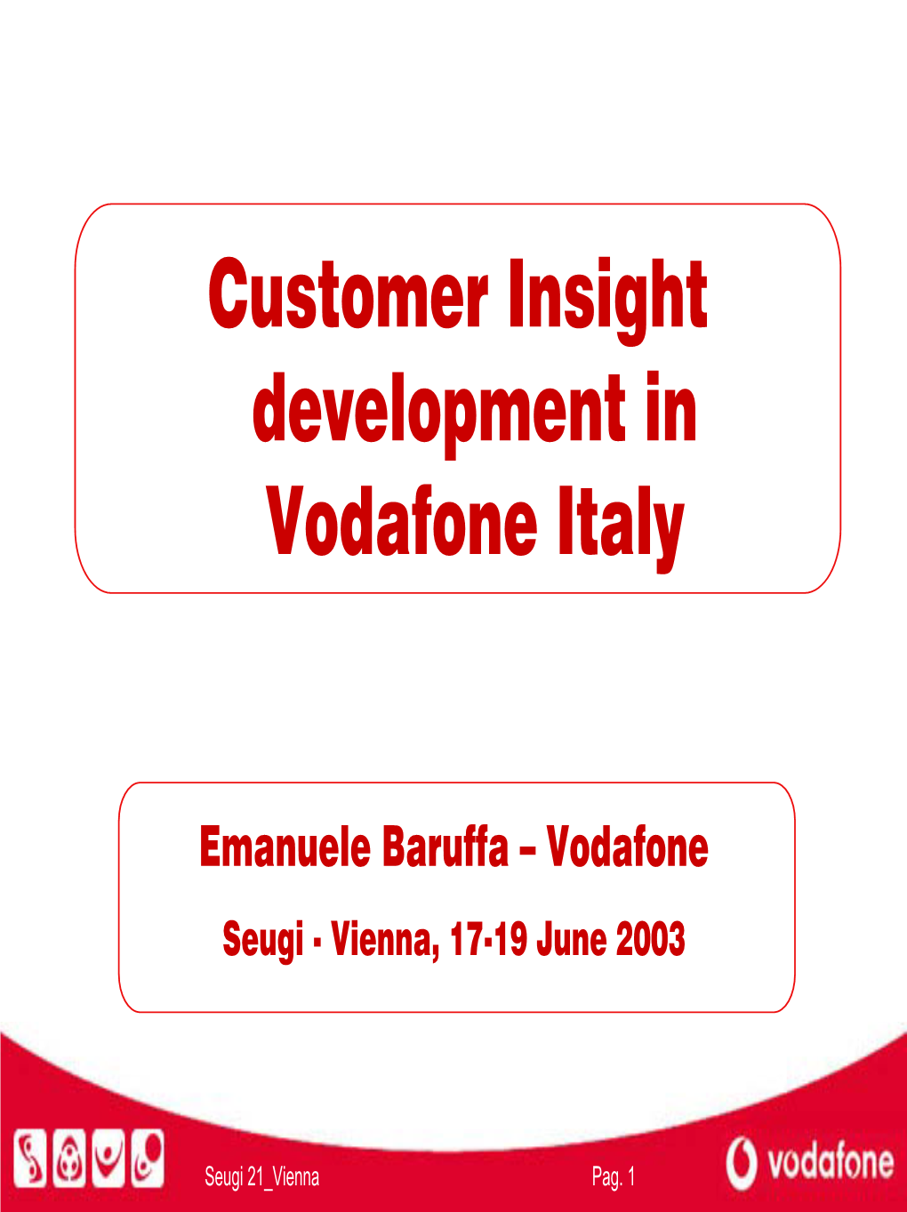 Customer Insight Development in Vodafone Italy