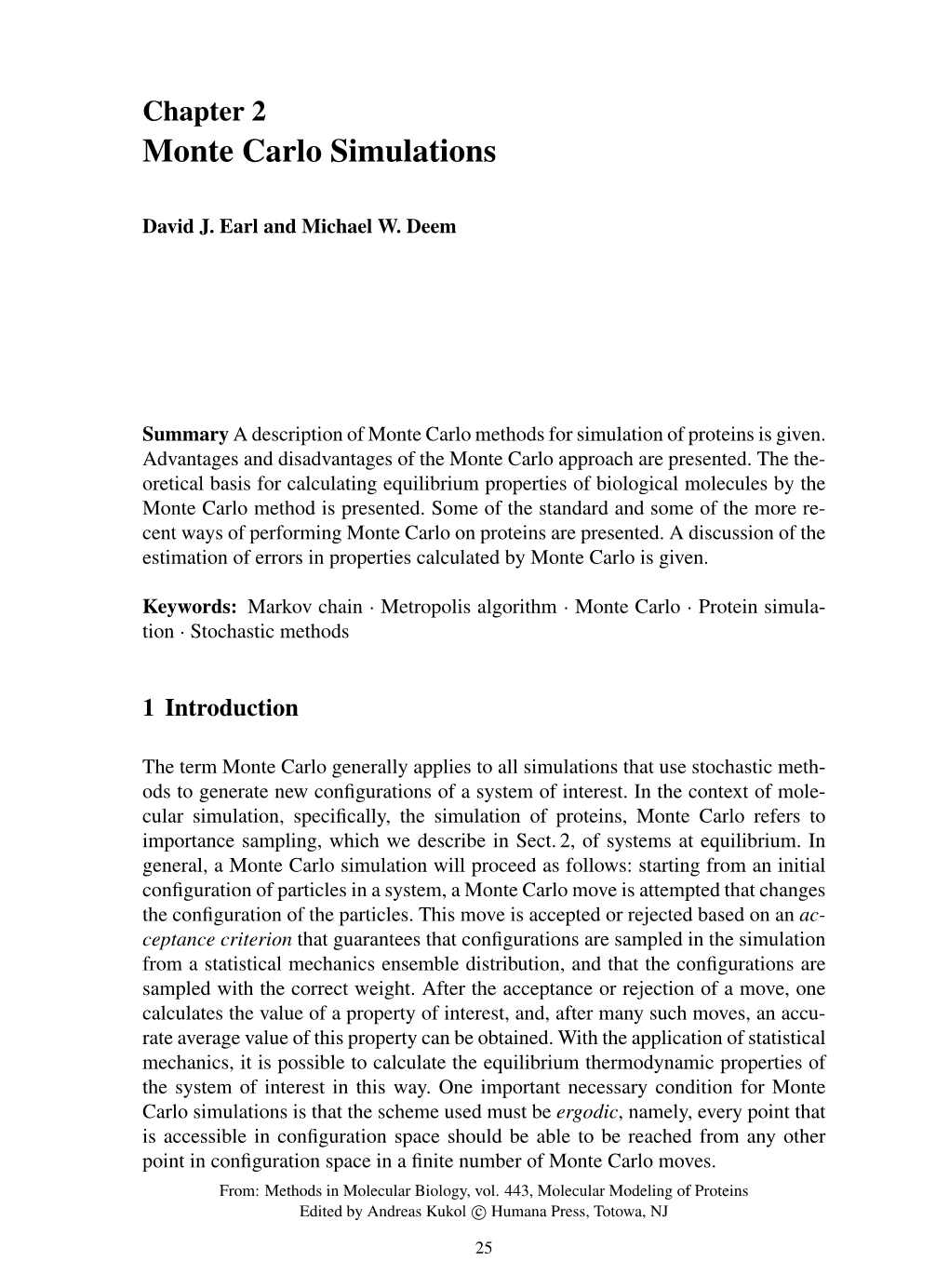 Chapter 2 Monte Carlo Simulations