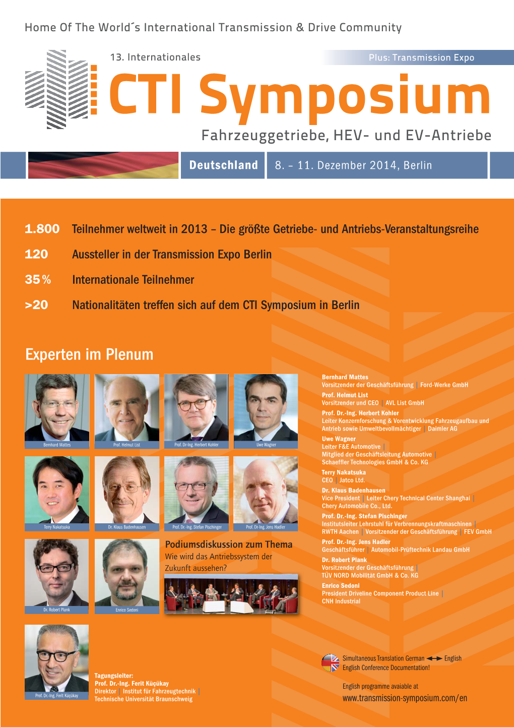 CTI Symposium Fahrzeuggetriebe, HEV- Und EV-Antriebe