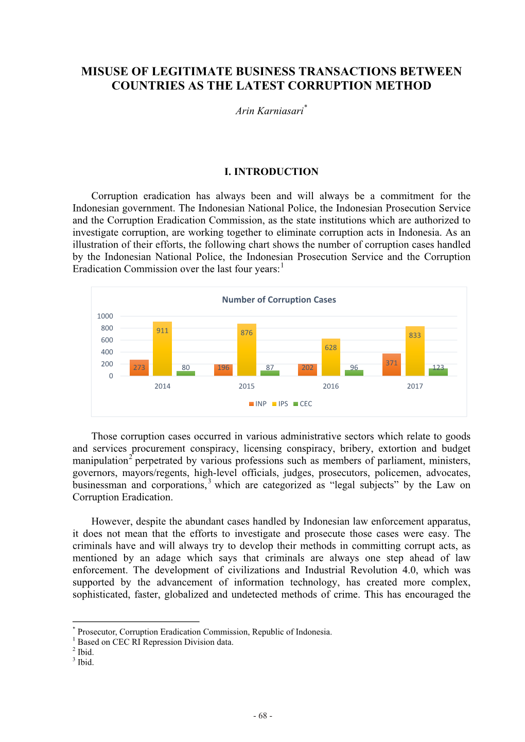 Misuse of Legitimate Business Transactions Between Countries As the Latest Corruption Method