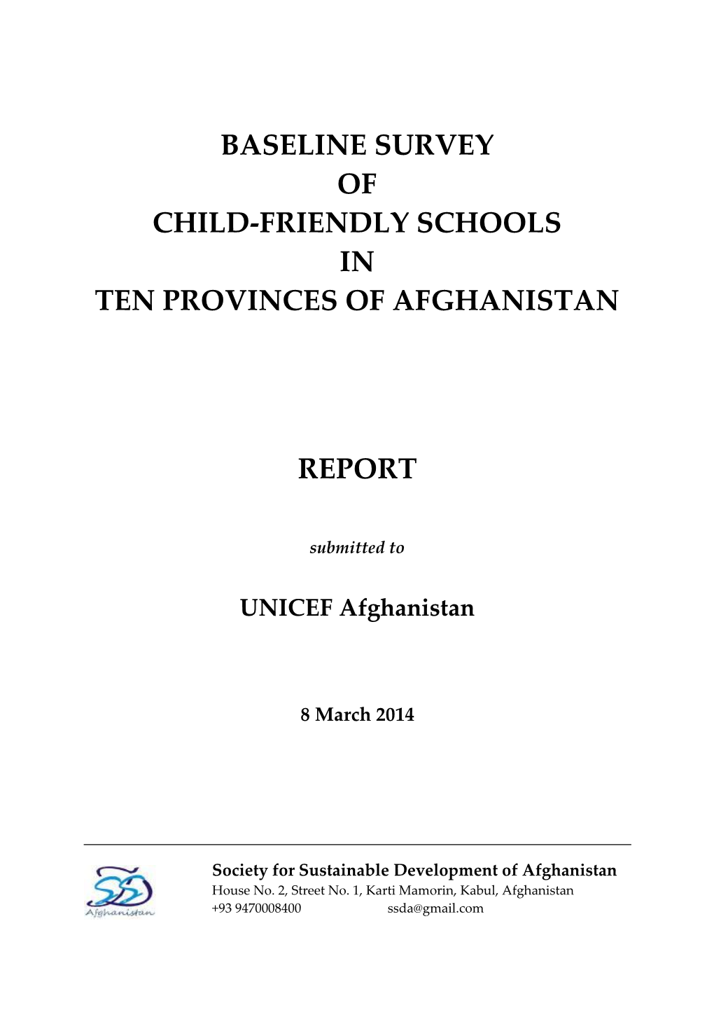 Child Friendly School Baseline Survey