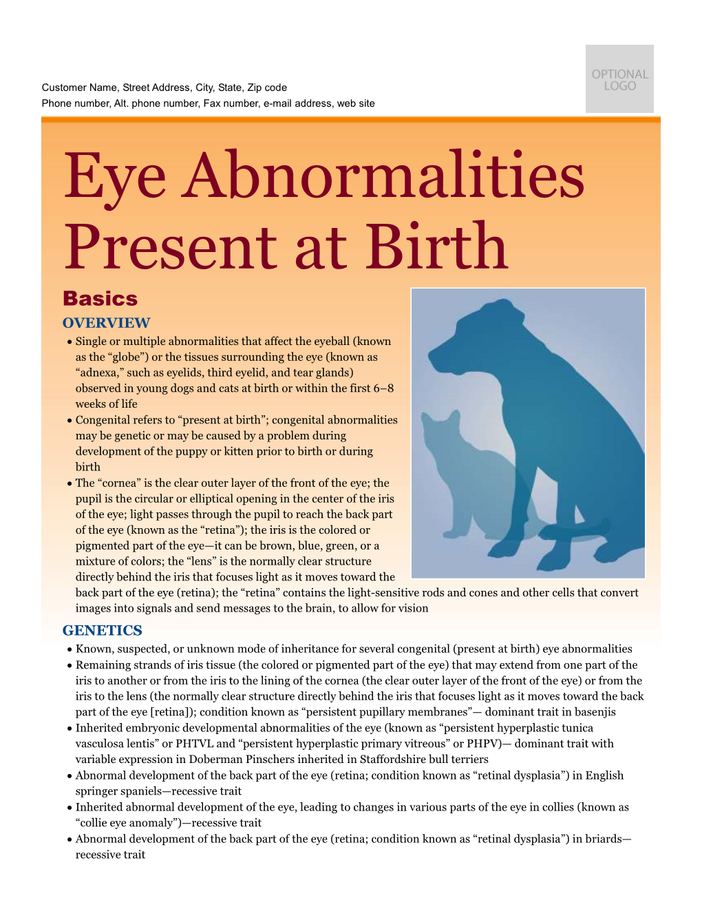 Eye Abnormalities Present at Birth