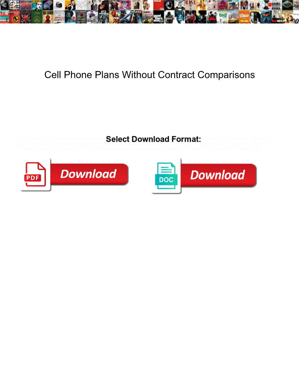 Cell Phone Plans Without Contract Comparisons