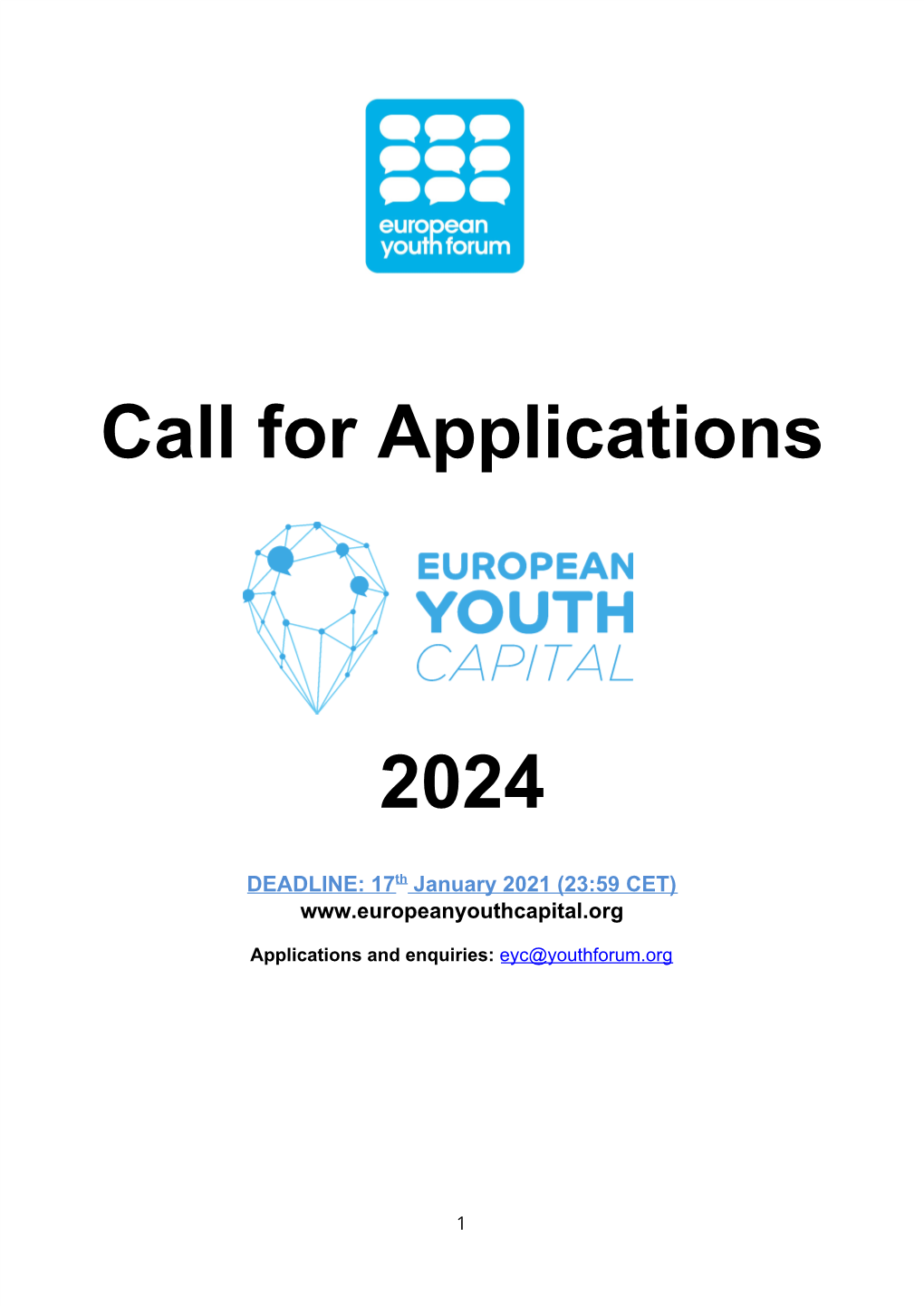 Call for Applications 2024