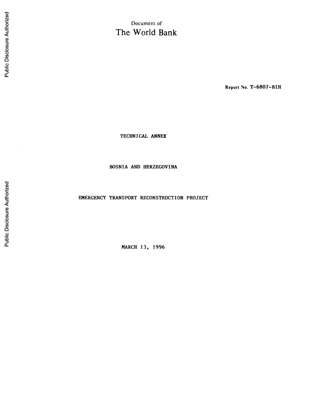 World Bank Document