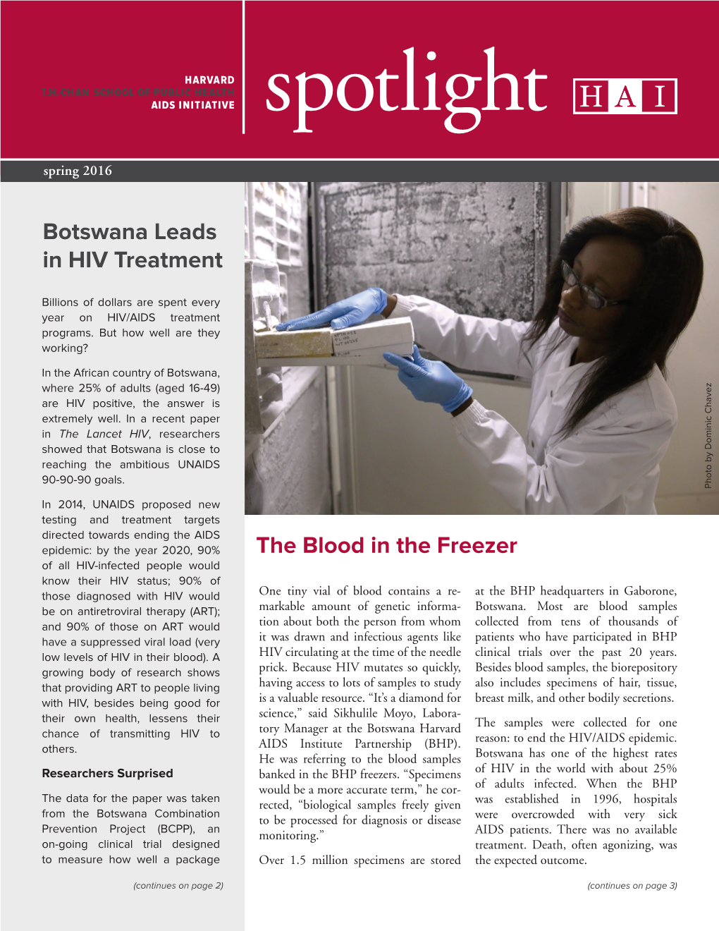 The Blood in the Freezer Botswana Leads in HIV Treatment