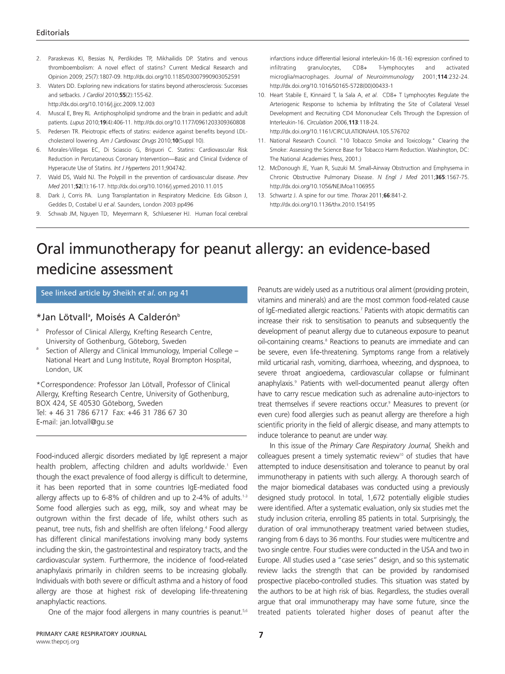 Oral Immunotherapy for Peanut Allergy: an Evidence-Based Medicine Assessment