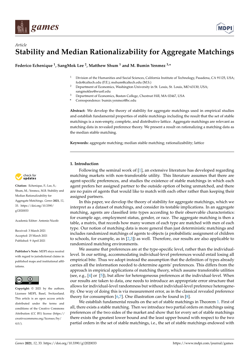 Stability and Median Rationalizability for Aggregate Matchings