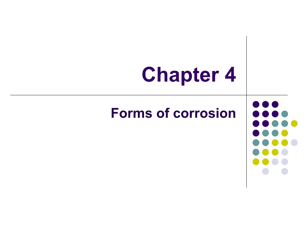 Forms of Corrosion Uniform Corrosion