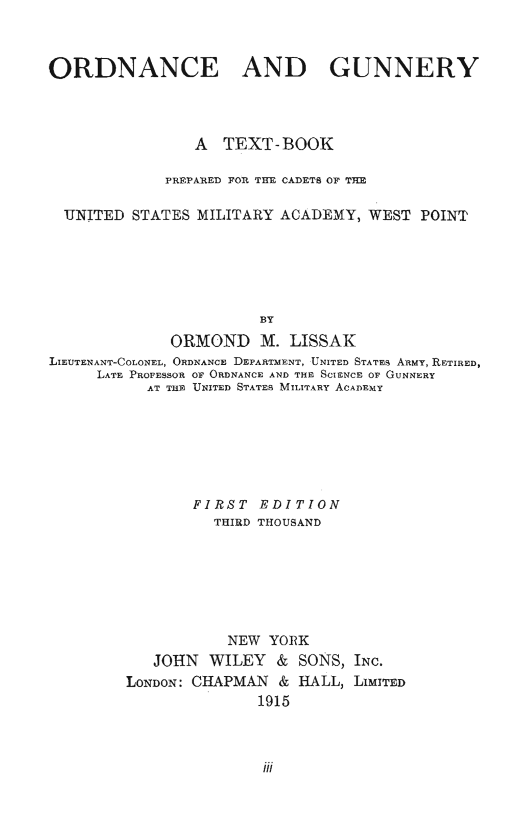 Ordnance and Gunnery