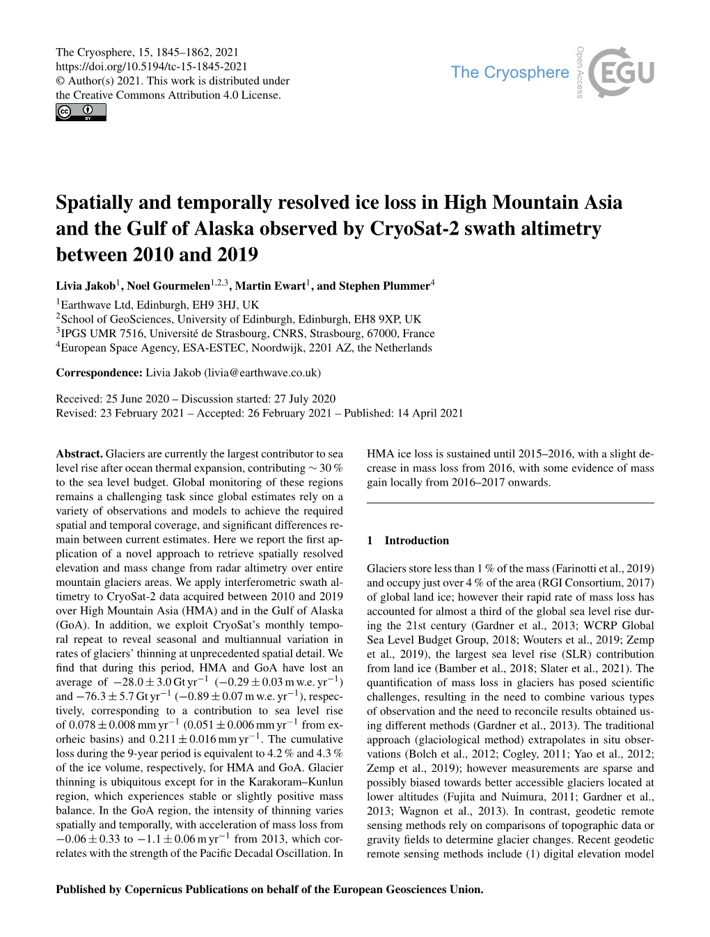 Article Is Available On- Rise Derived from Satellite Imagery, Nat